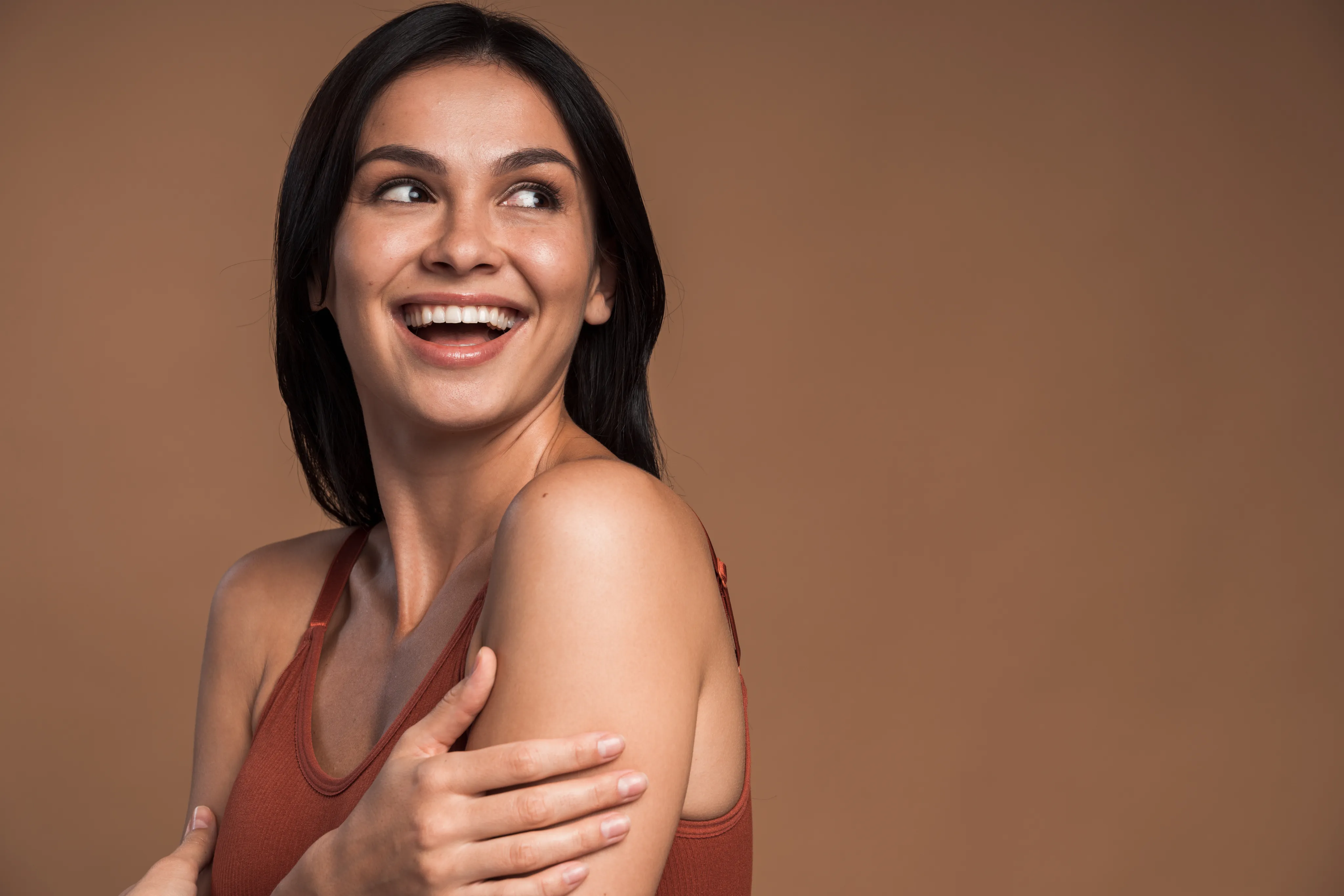 Woman with beautiful radiant skin