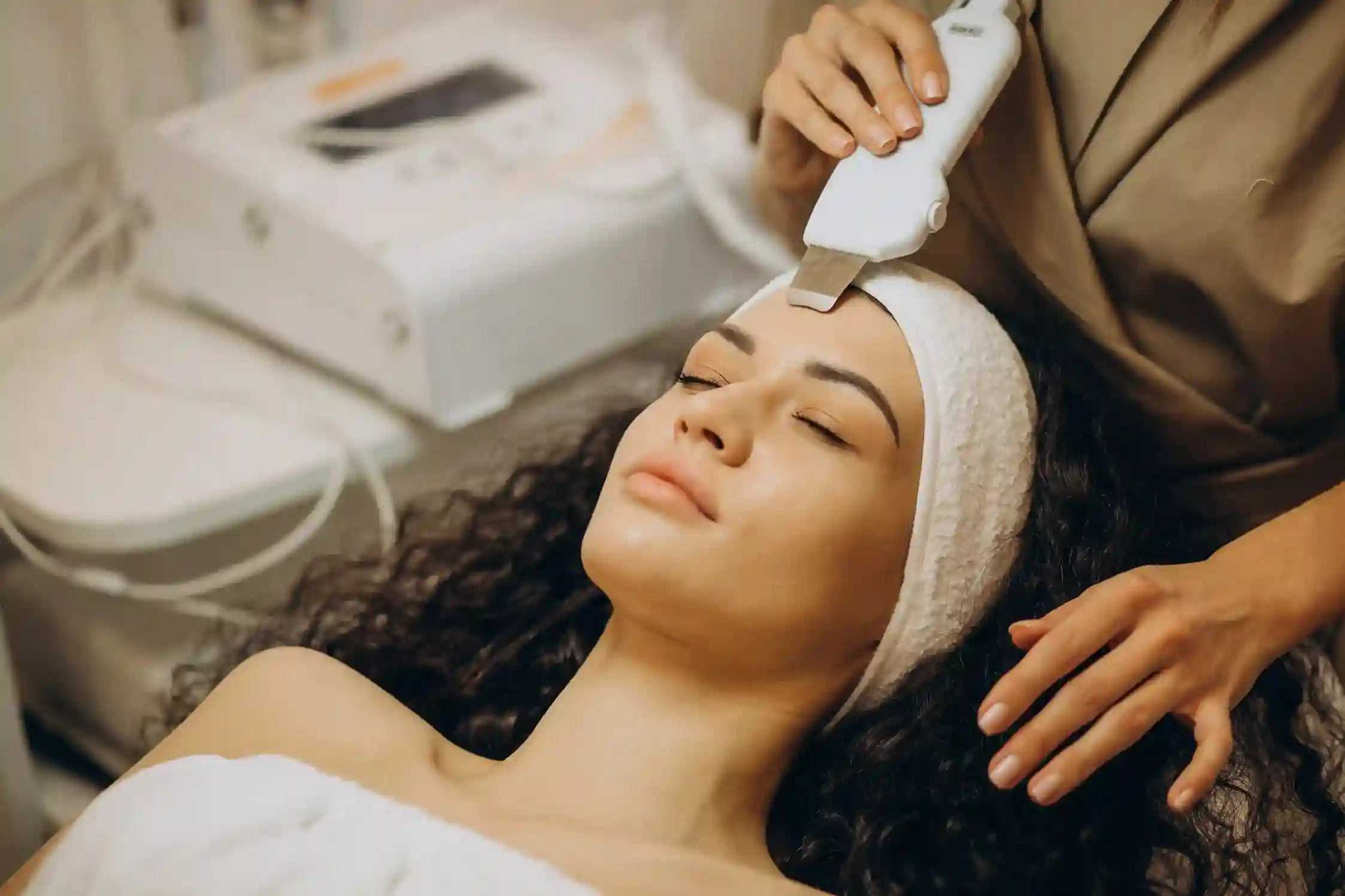 Confident woman with healthy skin